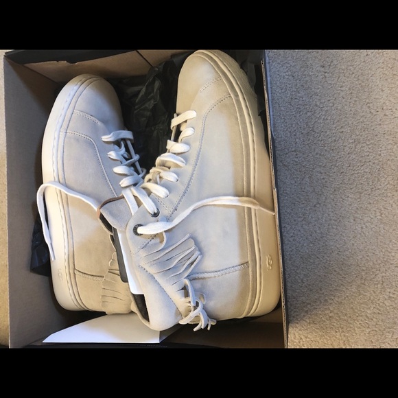 BNIB UGG men’s suede Cali Fringe Brekan sneakers SZ 9! - Picture 6 of 7